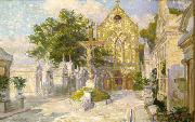 unknow artist Saint Roch Cemetery Chapel and Campo Santo Sweden oil painting artist